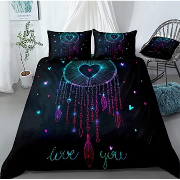 Love You Dream Catcher Quilt Duvet Cover Set Soft Kids Home Textiles3-Piece Bedding Set