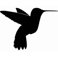Rienda Libre Graphics - Decomural Hummingbird Silhouette Bird Ws-32878