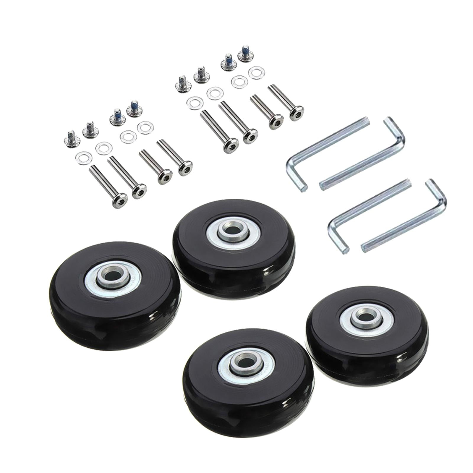 Bothyi - Juego De 4 Equipaje Maleta Ruedas Con Tornillos Llaves Resistente Al Desgaste 50x18mm