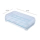 thumbnail image 5 of Huevera de plástico, bandeja para huevos rellenos con tapa, huevera portátil apilable para refrigerador con 15 ranuras para huevos, ideal para camping, nevera y cocina., 5 of 8