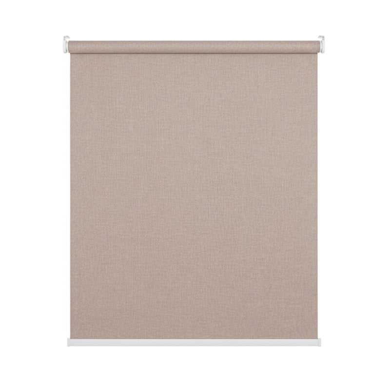 Cortina Roller Blackout 1 Paño 100 X 240 Cm Sin Cenefa Cafe Claro Lino Guiza