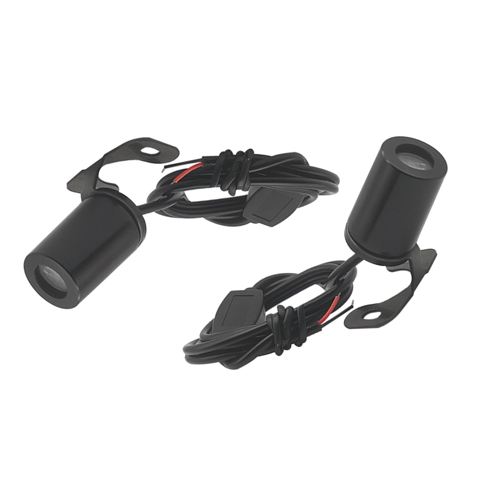 Magideal - Kit De Luces De Proyección De Ala De Ángel Para Motocicleta Genérica, Luces De Proyector Led De Sombra, Luces De Proyector Led De Tierra Para , Luz Luz Blanca