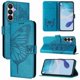 thumbnail image 1 of Funda Cartera Mariposa Para Samsung Galaxy S26 Pro Con Soporte Y Ranuras Para Tarjetas Azul, 1 of 6