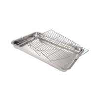 Magideal - Bandeja Para Hornear Bandeja Para Hornear Con Rejilla De Alambre Placa Portátil Bandeja Para Hornear De Acero Inoxidable Reutilizable Bandeja Para Hor 60 Cm X 40 Cm X 48 Cm