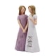 thumbnail image 1 of Estatua De La Amistad De Las Niñas, Figura De Regalo, Estantería, Escultura De Resina De Hermanas De Navidad, Color Morado, 1 of 3