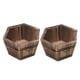 thumbnail image 3 of 2 Uds Cubo De Madera Maceta Flor Maceta Barril Patio Decoración Del Hogar Hexagonal Superior, 3 of 6