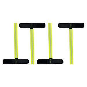 Magideal - 4 Correas Para Guantes De Esquí, Correas De Muñeca Elásticas Antipérdida Reflectantes, Esposas Para Extinción De Incendios, Deportes De Invierno,