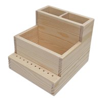 Magideal - Organizador De Soporte Para Brocas De Uñas, Más Baja Con 10 Agujeros 11,5X11X10Cm Para Exhibición De Lápiz Delineador De Ojos