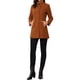 thumbnail image 2 of Abrigo de Invierno para Mujer INSPIRE CHIC de Largo Medio con Cuello Alto, Abotonado, con Bolsillos Inclinados y Forro Completo Marrón Claro Rojo S, 2 of 6