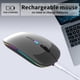 thumbnail image 3 of Ratón inalámbrico Bluetooth KANMABPC, recargable, silencioso, gris, 3 of 7