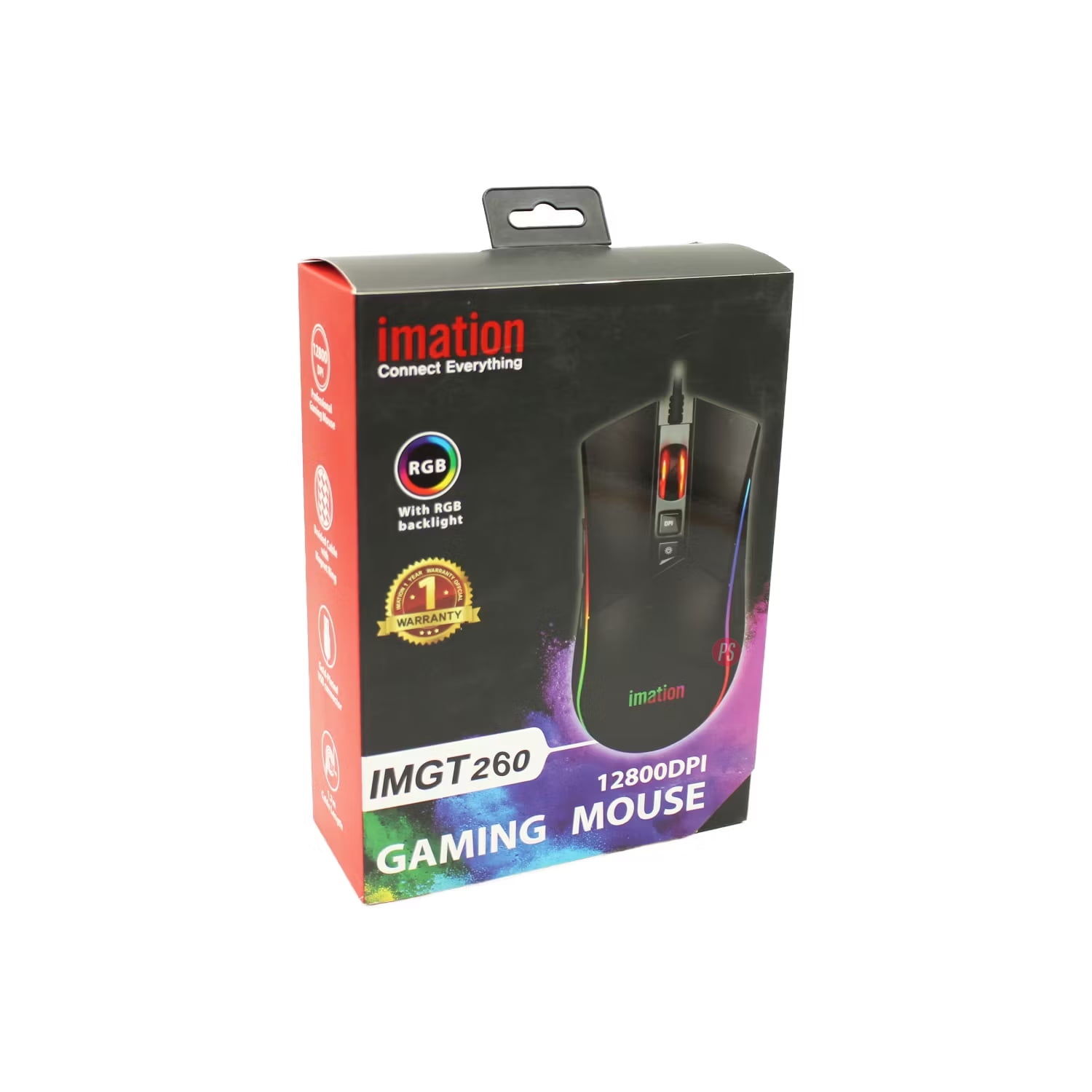 Mouse Gamer Rgb 12800dpi Imgt260 Imation - Ps