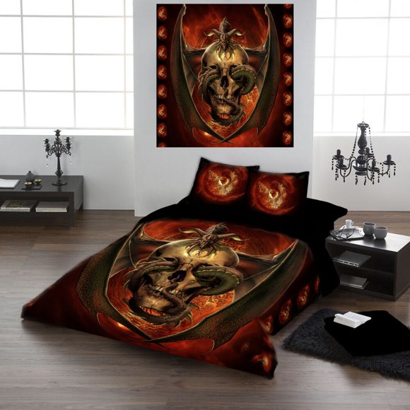 dissent-feather duvet & pillowcase set- bed quilt cover3-Piece Bedding Set (1 Duvet Cover + 2 Pillow Shams)