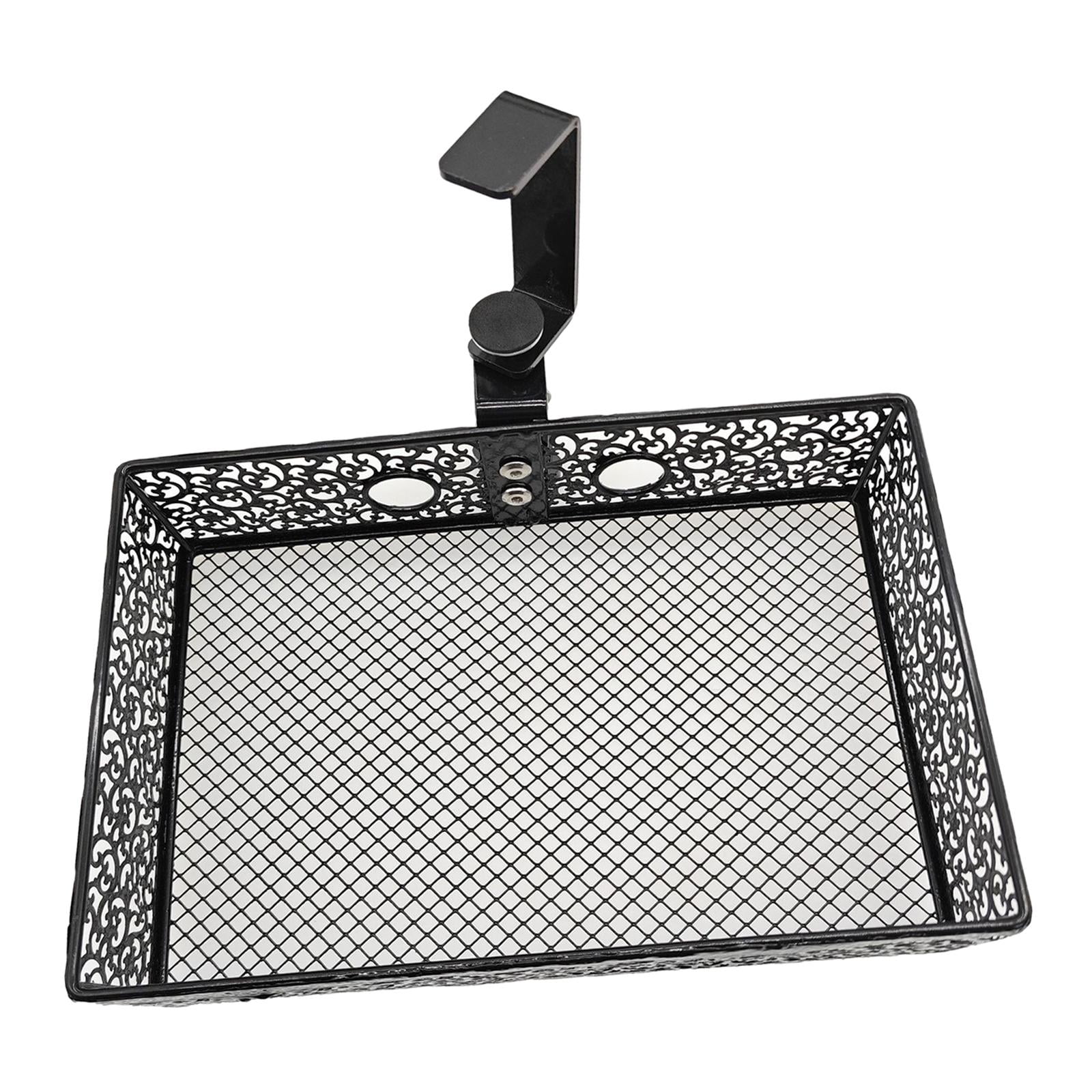 Magideal - Organizador De Almacenamiento De Bolígrafos Debajo Del Escritorio, Soporte De Papelería, Práctico Estante De Metal De Malla, Cesta De Cajón De Escrito Negro