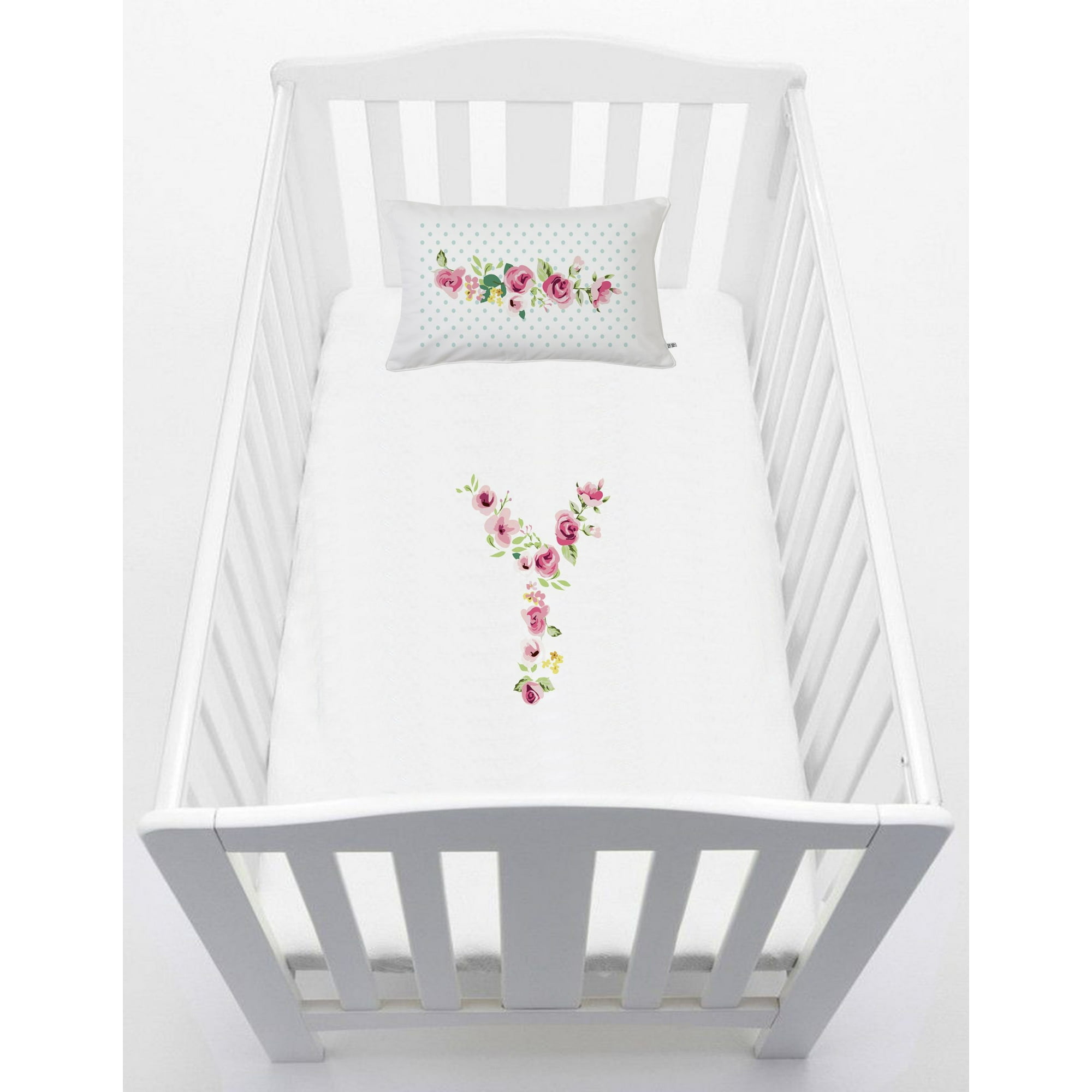 Tuyo Print - Cubreplumón Cuna Letras Vintage Y