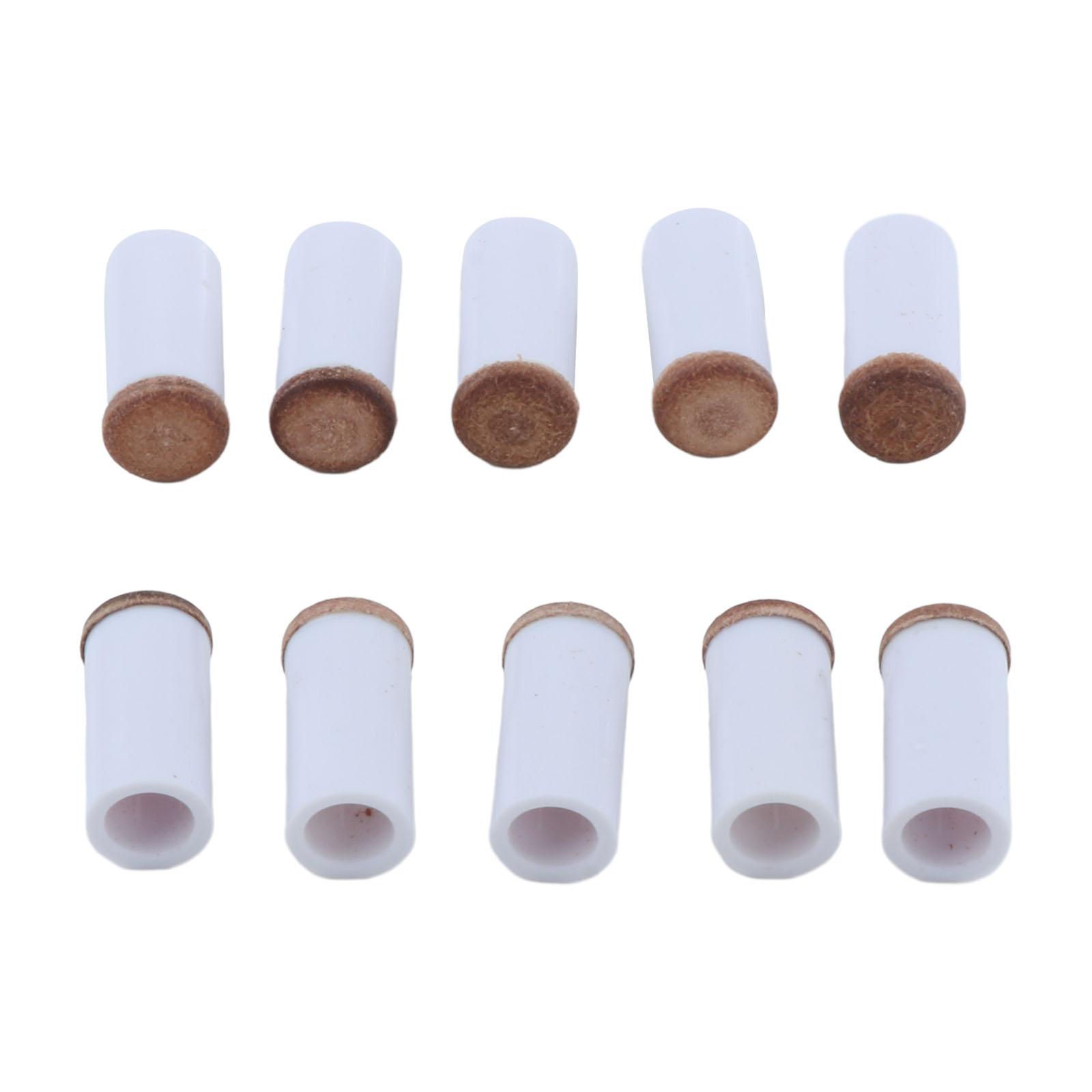 Magideal - 10 Uds Puntas Para Tacos De Billar Y Casquillos Puntas Para Tacos De Billar Piezas De Palo De Billar Accesorios De Reparación Puntas Marrones Palo De 13Mm