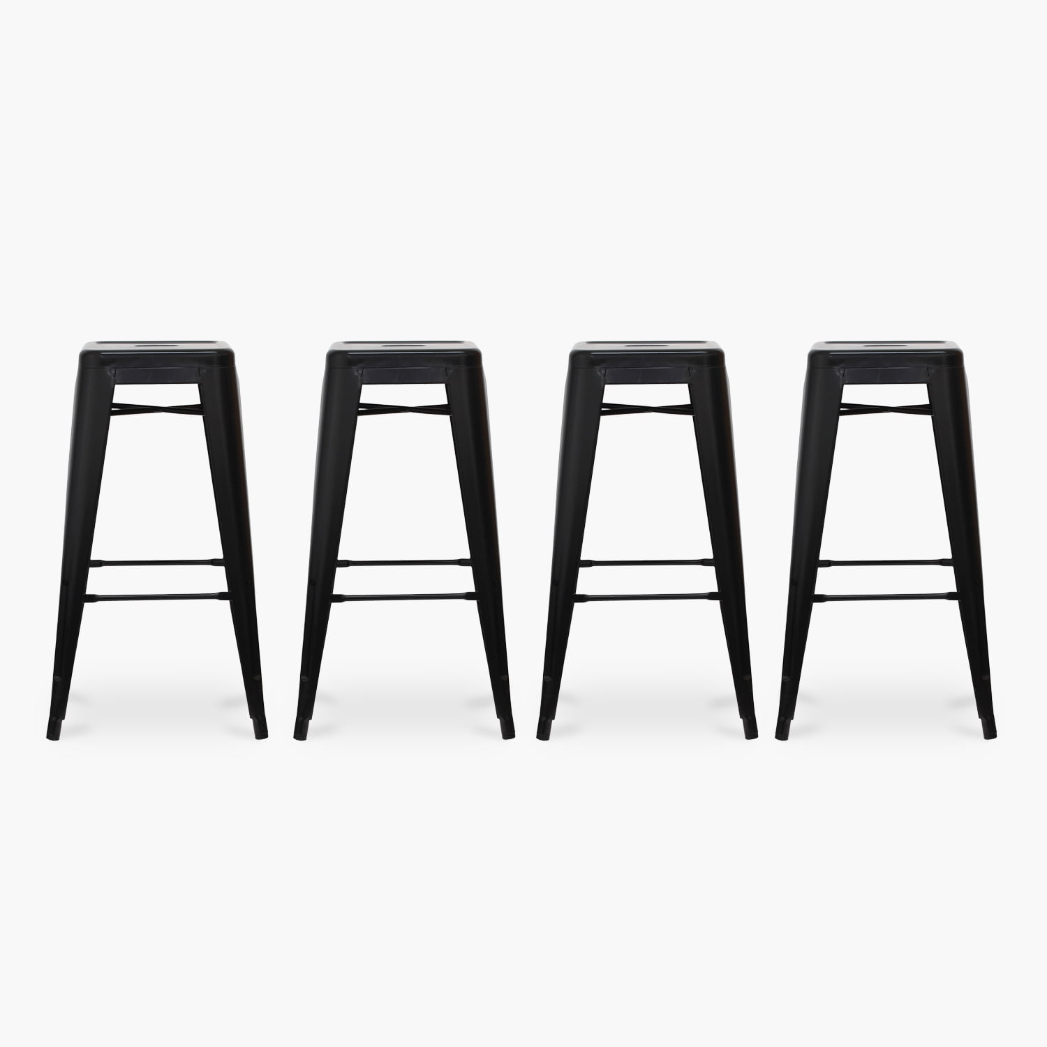 Form Design - Pack Tolix Taburetes 77 Metal X4 Negro