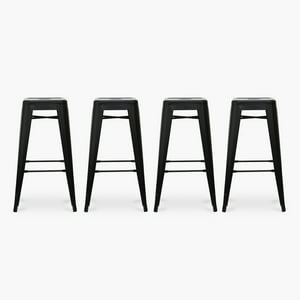 Form Design - Pack Tolix Taburetes 77 Metal X4 Negro