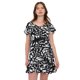 thumbnail image 1 of Vestido Mujer Cuello V Print Manchas Negro Corona, 1 of 5