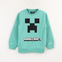 Poleron Cerrado Niño Verde Creeper Face Minecraft
