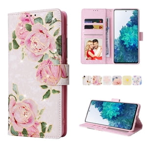 Foxdock Funda Tipo Cartera Floral Para Samsung Galaxy S9 ,Funda Con Tapa De Cuero Pu, Protección Antigolpes Con Ranuras Para Tarjetas Y Soporte