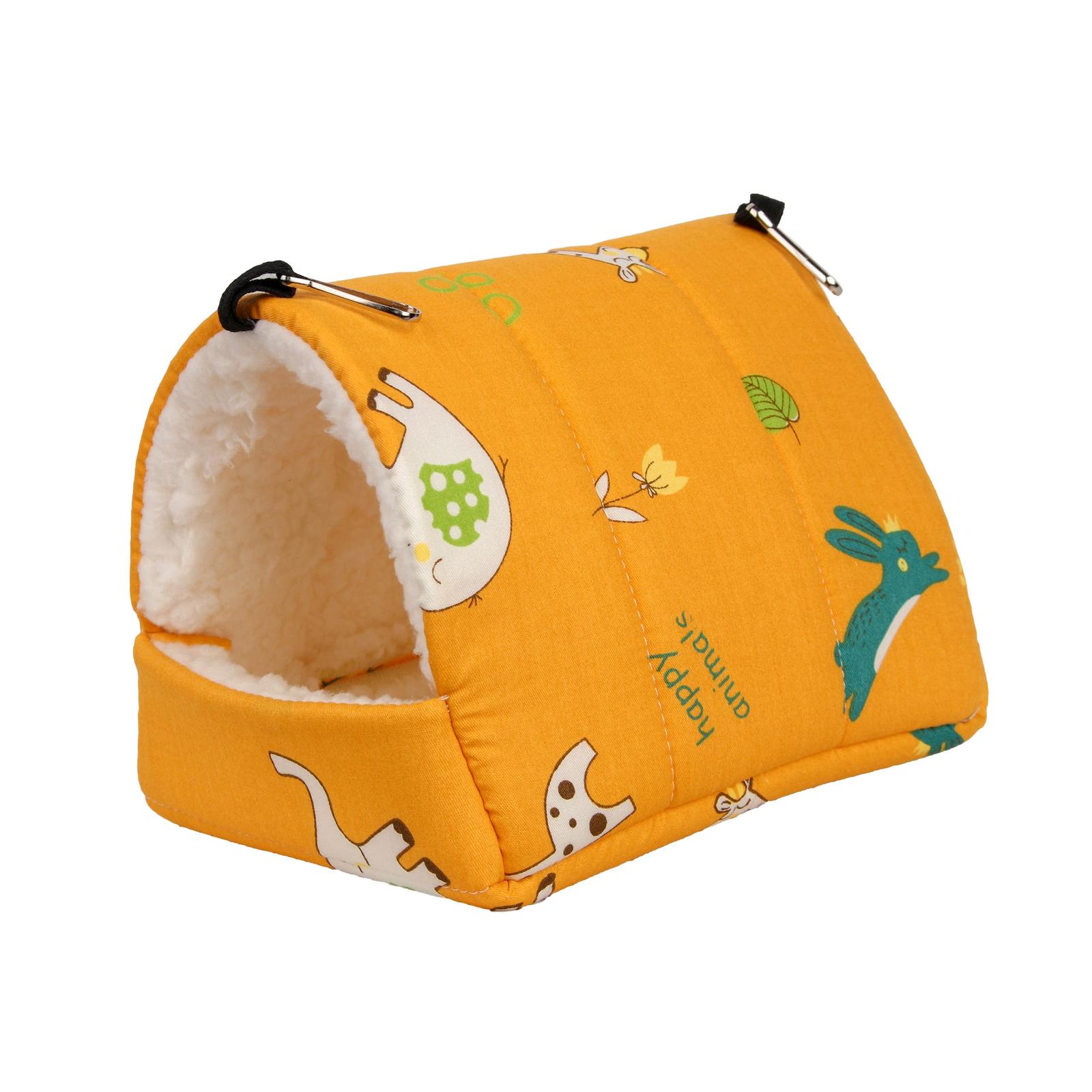 Magideal - Hamster Hammock Hamster Cave Hanging Warm Sleeping Hideout House Nest Juguetes Para Sugar Gliders Small Pets , Amarillo