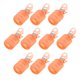 thumbnail image 1 of 10pcs Squid Jig Hook Protector Camarón Pesca Jigs Se?uelos Cubiertas Caps Orange L, 1 of 5