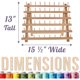 thumbnail image 3 of US Art Supply Premium 60-Spool Thread Holder Wooden Sewing, 3 of 3