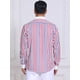 thumbnail image 3 of INSPIRE CHIC Camisas de Negocios de Manga Larga con Botones a Rayas para Hombre 2XL Rojo Azul, 3 of 4