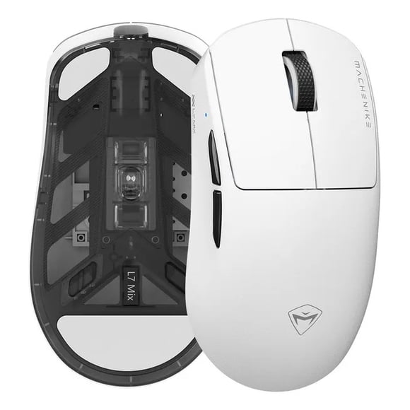 Mouse Gamer Inalámbrico Machenike L7mix Paw3395 Blanco 26000dpi