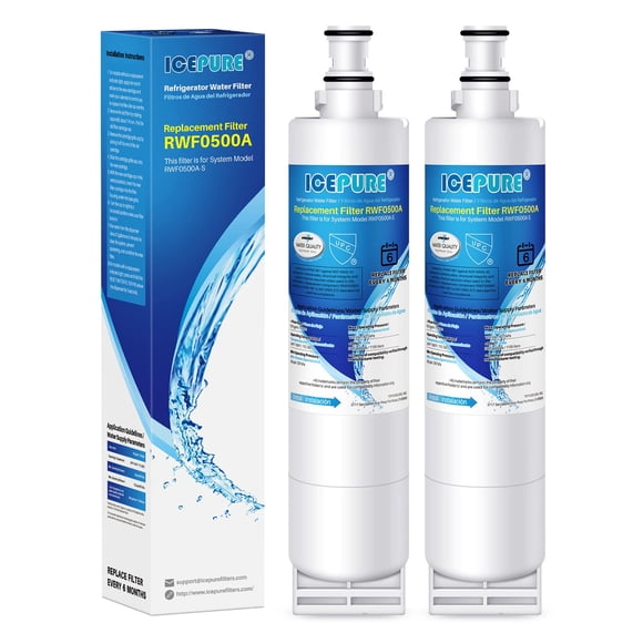 Filtro de agua para refrigerador ICEPURE 4396508 de repuesto, paquete de 2