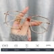 thumbnail image 2 of Gafas de doble haz de luz azul, gafas para computadora con bloqueo UV, lentes transparentes, gafas de metal., 2 of 5