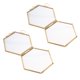 thumbnail image 2 of 2 Piezas De Pared Moderna Colgando Vidrio Hexagonal Mostrando Marco De Fotos Cobre, 2 of 5
