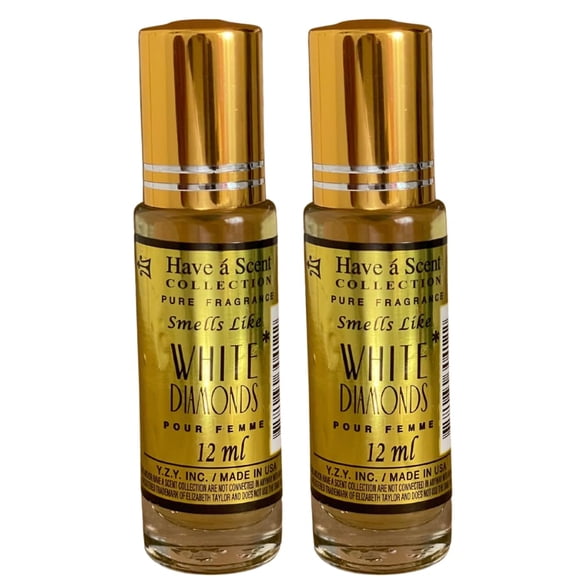 Perfume en roll-on White Diamond W de E de B, 12 ml, pack de 2