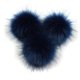 thumbnail image 1 of Pompones Skingwa 10 cm Piel Sintética con Broche 3 unidades Azul Oscuro, 1 of 9