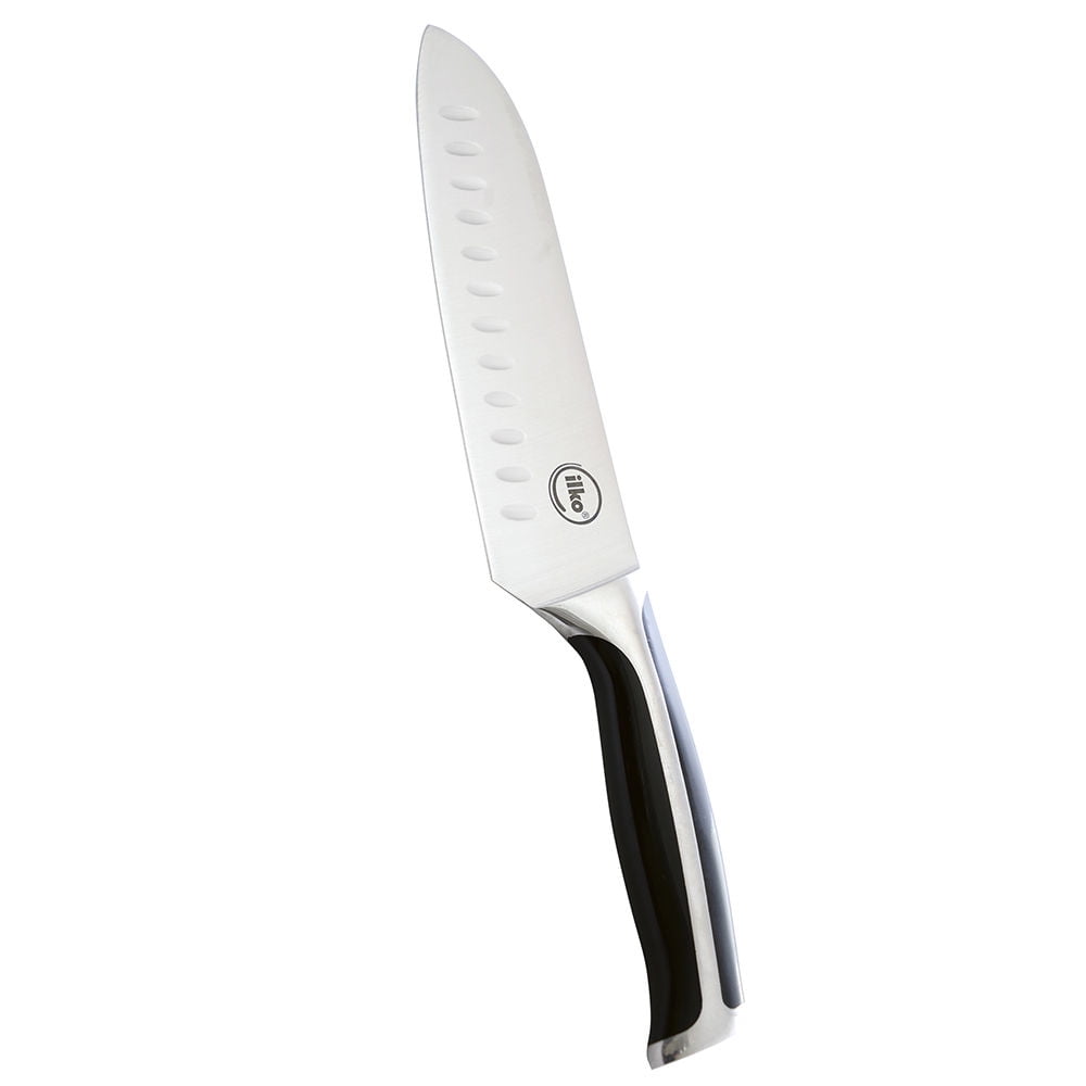 Cuchillo Santoku 18 Cm Acero Inoxidable Plateado - Negro 1 Un Ilko