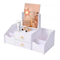 Aventura Store - Organizador De Cosméticos Multifuncional Espejo 2 Cajones