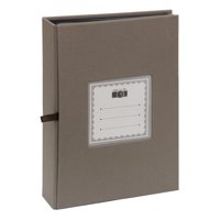 Vgo - Album Hojas Negras Con Tapa De Tela. Para Ensobrar 15X21 Cm / 100F