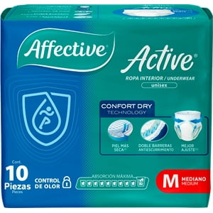 Addective - Pañales Para Adulto Affective Active Unisex Mediano 10Pz