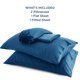 thumbnail image 5 of Juego de sábanas para cama, tamaño king, rayón, bambú, color azul pavo real, 5 of 5
