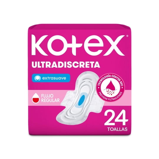 Toalla Higiénica Ultradiscreta Suave 24 Un Kotex