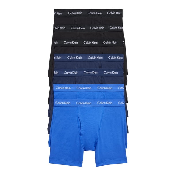 Calzoncillos bóxer Calvin Klein de algodón elástico, paquete de 7 unidades para hombre