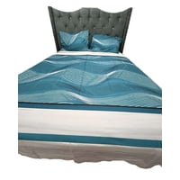 Teng Fei - Sabana De Género 2 Plazas Rayas Azules