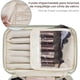 thumbnail image 2 of Bolsa De Cosméticos De Viaje De Gran Capacidad, Bolsa De Cosméticos Portátil De Cuero Resistente Al Agua, Bolsa De Cosméticos Multifuncional Para Mujer Con Asas, 2 of 5