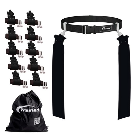 Cinturón de Flag Football Trained 114 cm (10 unidades) Negro