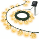 thumbnail image 1 of Luces Solares Navidad Cálidas 4m 20 Led Copos Nieve Esferas, 1 of 9