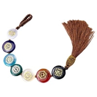 Magideal - Adorno Colgante Para Coche Con Piedras Preciosas, Cristales, Yoga Espiritual, Meditación, Suerte, Piedras Caídas, Borla, Decoración De Ventana