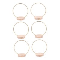 Bothyi - 6X Central Floral Hoop Piece Con Wood Stand Wedding Wedding For Party Festival Dia 15Cm