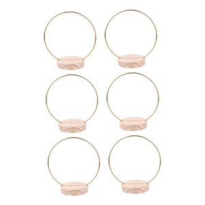 Bothyi - 6X Central Floral Hoop Piece Con Wood Stand Wedding Wedding For Party Festival Dia 15Cm