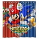 thumbnail image 1 of Cortina de ducha de dibujos animados de Super Mario, juego de cortina de baño con ganchos, tamaño 66 x 72 pulgadas, 1 of 3