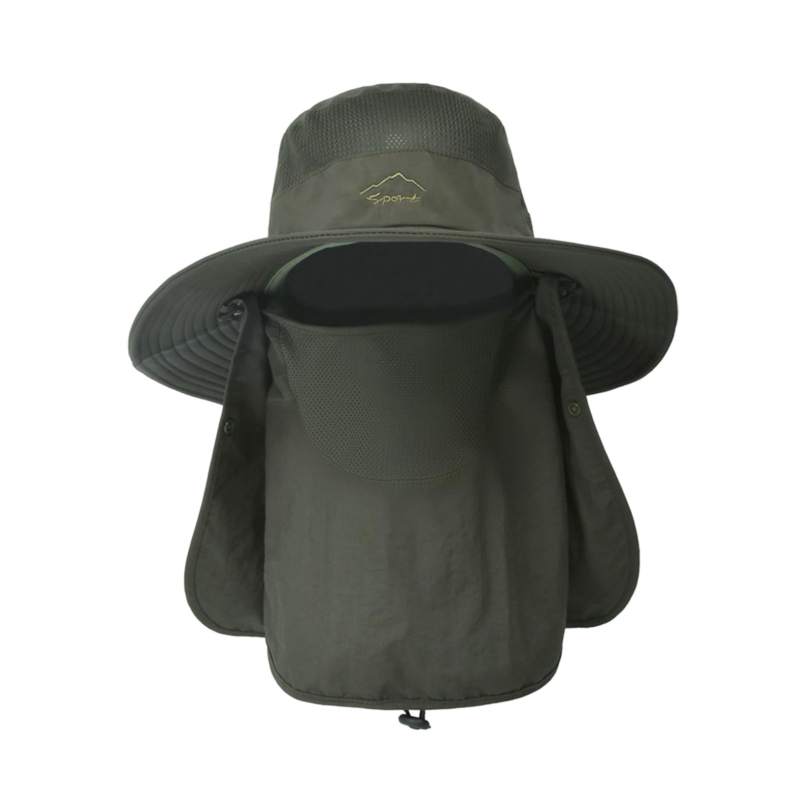 Magideal - Sombreros De Pesca Hombres Protección Solar Cuello Solapa Facial Protector Solar Sombrero Cómodo Sombrero De Protección Solar Sombrero Sombreros Para Verde Oscuro
